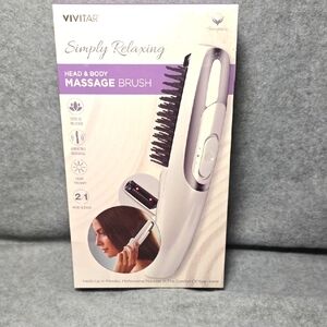Vivitar Head & Body Massage Brush - White NIB